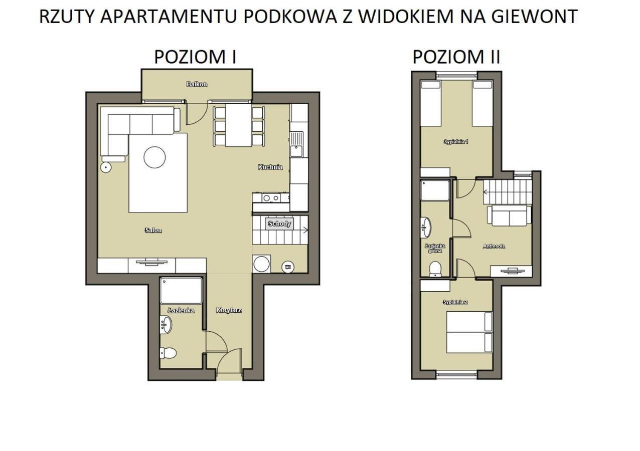 Апартаменты Apartament Podkowa Z Widokiem Na Giewont Косцелиско Экстерьер фото